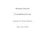 create a feasibility study and business plan for projects